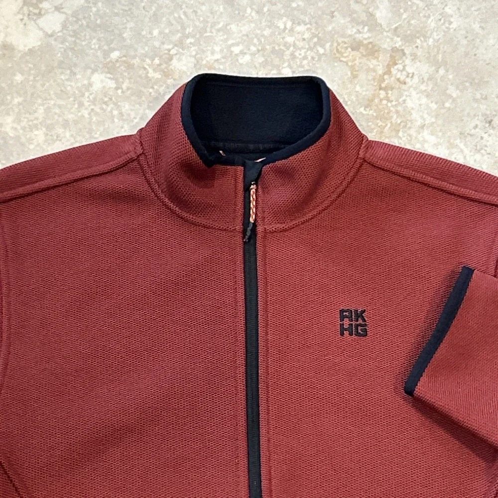 Alaskan Hard Gear by Duluth Graveltec Standard Fit Full Zip Mock Mens Small Red